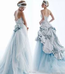 Blue Silver Wedding Dress Wedding Blue Wedding Dresses Blue Wedding Gowns Baby Blue Wedding Dresses
