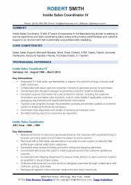 He or she usually works in vehicle showrooms where they meet and greet customers, and give them reasons why they need to invest in a car. Inside Sales Coordinator Resume Samples Qwikresume