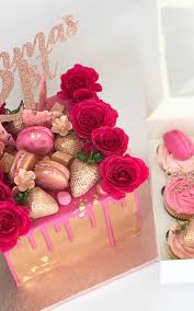 How to make a pink and gold drip cake. Pink Drip Cake Luxury Celebration Birthday Cakes Cake Shop St Helens