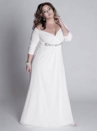 Pin By Maya Collins On Plus Size Evening Dresses Plus Size Wedding Dresses With Sleeves Casual Wedding Dress Wedding Dress Long Sleeve