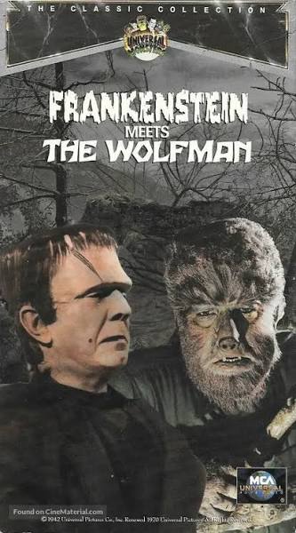 Frankenstein Meets the Wolf Man (1943) vhs movie cover