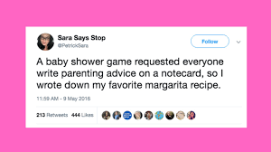 Check out these hilarious baby jokes and laugh it up because sometimes you need to joke about it's not delivery; 55 Hilarious And Relatable Tweets About Baby Showers Huffpost Life