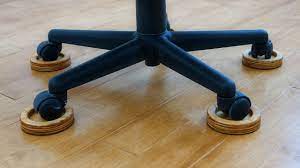 Check your rolling chair casters. Save Your Wood Floor From The Evil Office Chair With These Diy Caster Coasters Youtube