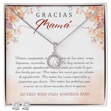 Amazon.com: LOLUIS Regalos para Mamá, Cumpleaños Collar Joyeria con Mensaje  Espanol Mexican Women Necklace Jewelry Gifts (Querida Mamá, Eternal Hope  Necklace And Earrings Set) : Ropa, Zapatos y Joyería