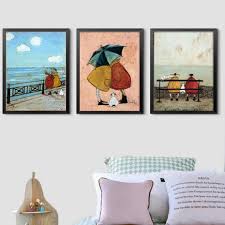 Happy Family Abstract Love Canvas Painting Vintage Posters Prints Scandinavian Nordic Wall Art Pictures For Bedroom Home Decor Abstraktnoe Kartiny Holst