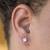 Small Diamond Flower Earrings