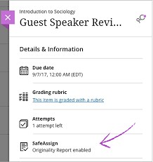 Submit With Safeassign Blackboard Help