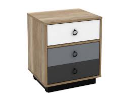 Table de nuit suspendue blanche chevet mural moderne design. Table De Chevet Style Contemporain Vente Unique