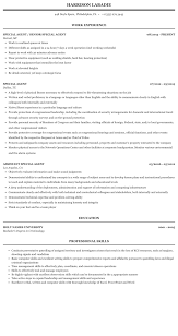 But you need a cv to tell your story. Special Agent Resume Sample Mintresume