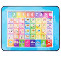 Smart Toy Tablet, Children English Learning Machine 6 Educational Functions  For Home Blue