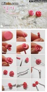 How To Make Rose Polymer Clay Jewelry Diy Polymer Clay Jewelry Tutorials Polymer Clay Flowers