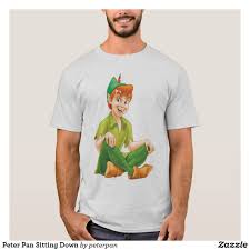 Peter Pan Sitting Down T Shirt Zazzle Com Peter Pan Disney Shirts For Family Shirts For Teens Boys