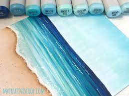 Use colorless blender (0) marker to push the color from the center of each stone out toward the edge. Creating Backgrounds With Markers Mycreativescoop Copic Marker Art Marker Art Alcohol Ink