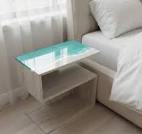 Table de chevet Ocean Resin - Table de chevet moderne faite main d'aspect  travertin