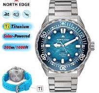 North Edge TRITON-TI Solar-Powered Dive Watch | 300m Water ...