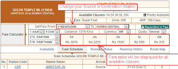 Help Contents Get Or Calculate Fare For Train