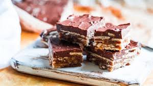 Homemade Cookie Caramel And Chocolate Candy Bars Recipe Food Com In 2020 Homemade Cookies Chocolate Candy Bar Homemade Chocolate Candy