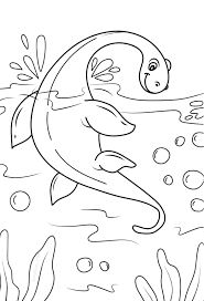 Nessie Loch Ness Lake Monster Coloring Page For Free Download Monster Coloring Pages Coloring Pages Dinosaur Coloring Pages