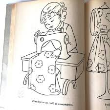 1964 When I Grow Up Vintage Coloring Book By Wordsworthbookstore Vintage Coloring Books Vintage Colors Coloring Books