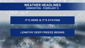Are there any words that are more than one syllable long? Edmonton Weather For Feb 5 Lengthy Cold Spell Begins Ctv News