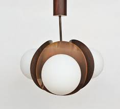 Mid century modern ceiling light vintage globe glass ceiling mounted lampfixture. Midcentury Modern Ceiling Lamp Three Bulb Chandelier Pendant Light Copper Glass 70s Yugoslavia Modern Ceiling Lamps Copper Pendant Lights Modern Ceiling