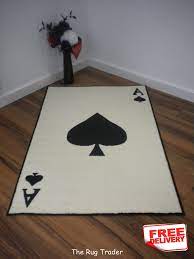Ace Of Spades Rug Cream Black Ace Black Ace Playing Cards Deck Of Cards Ace Card Kids Rugs Rugs