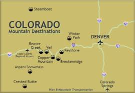 Map legend = large resort = small resort. Destinations Plan B Private Mountain Transportation