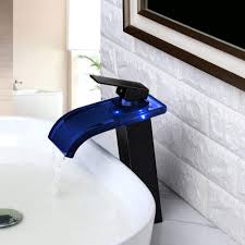 Brand new in the box with red and blue dots rather than h and c. Glass Led Bathroom Sink Faucet Modern Waterfall Vessel Sink Mixer Tap No Battery Needed