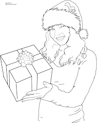 There are tons of great resources for free printable color pages online. Christmas Santa S Helper With A Gift Coloring Page