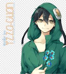 All 3 brody's ghost books at amazon: Renders Anime Male Anime Character Wearing Green Hoodie Illustration Png Pngegg