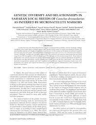 The description of this journal has not been added. Pdf Journal Of Camel Practice And Research Genetic Diversity And Relationships In Saharan Local Breeds Of Camelus Dromedarius As Inferred By Microsatellite Markers
