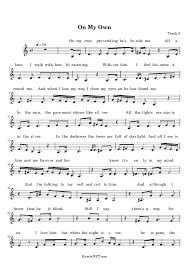 On My Own Sheet Music On My Own Score Hamienet Com Sheet Music Clarinet Sheet Music Piano Sheet Music Classical
