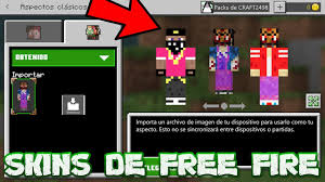 Download skins for minecraft for free and enjoy your favorite game with new skin! Asi Puedes Conseguir Y Equipar Las Skins De Free Fire En Minecraft Youtube