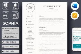 business analyst resume, minimalist cv