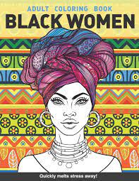 Relaxing fashion coloring page for adults. Black Women Adults Coloring Book Beauty Queens Gorgeous Black Women African American Afro Dreads For Adults Relaxation Art Large Creativity Grown Ups Boredom Anti Anxiety Intricate Ornate Therapy Books Craft Genius