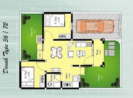 45 Gambar Denah Rumah Type 36 Minimalis 1 2 Lantai