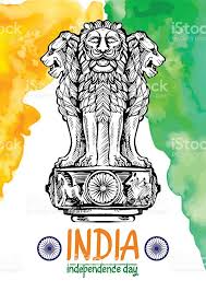 Lion Capital Of Ashoka In Indian Flag Color Emblem Of India Indian Flag Colors Indian Flag Images Indian Flag