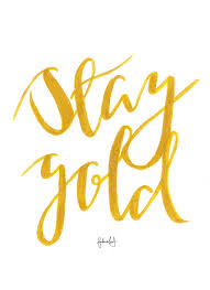 Stay gold sunflowers quote sticker. Best 55 Nothing Gold Can Stay Wallpaper On Hipwallpaper Nothing To See Here Wallpaper Nothing More Wallpaper And Wearing Nothing Wallpaper