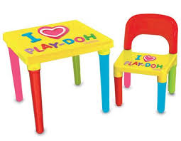 Play Doh My First Activity Table Chair Set With Creativity Pack Inc Doh A Colourful Plastic Table And Chair Suitable For Childr Kids Table Chairs Plastic Tables Toddler Boy Gifts