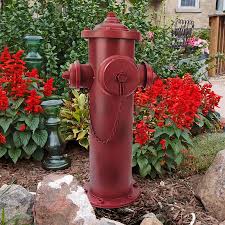 Dog fire hydrant water fountain. Design Toscano Fire Hydrant Statue Puppy Pee Post And Pet Storage Container Large 23 Inch Metalware Full Color Walmart Com Walmart Com