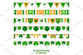 Patricks Day Seamless Border Seamless Day Party Decorations