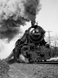 1920s 1930s Steam Engine Pulling Passenger Train Smoke Billowing From Exhaust Stack Photographic Print Art Com Steam Engine Train Passenger