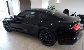 2016 All Black Ford Mustang Gt Premium Leather 6 Speed Manual 435 Horsepower 50l V8 Sport Premium Package Back- Ford Mustang Gt Black Mustang Mustang Gt