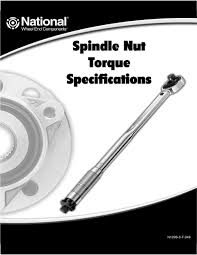Spindle Nut Torque Specifications Pdf Free Download