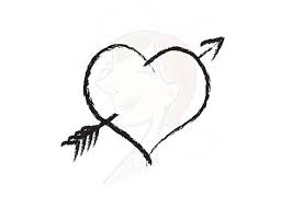 Heart Frames Rustic Wedding Clipart Digital Design Hand Drawn Etsy Heart With Arrow Clip Art Borders Clip Art