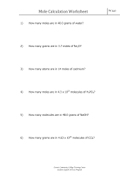 Which is more a mole or a h2o? Https Www Everettcc Edu Files Programs Academic Resources Transitional Studies Support Tutoring Center Chemistry W340 Mole Calculations Worksheet 1 Pdf