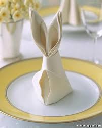 Bunny Napkin Fold Easter Napkins Modern Easter Hoppy Easter
