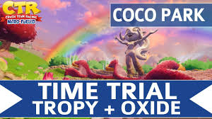 The time you have to get to unlock his ghost is 3:32. Crash Team Racing Nitro Fueled Time Trials Guide Tropy Oxide