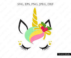 Unicorn Svg Kerstmis Svg Kerstmis Unicorn Hoofd Svg Unicorn Etsy Unicorn Svg Christmas Unicorn Christmas Svg