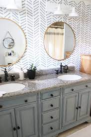 29 personalized home decor ideas that will make your space truly unique the best personalized home decor ideas can be some of the most thoughtful gifts for… diy projects Our Bathroom Makeover Painted Vanity And Wall Stencil Details The Inspired Room